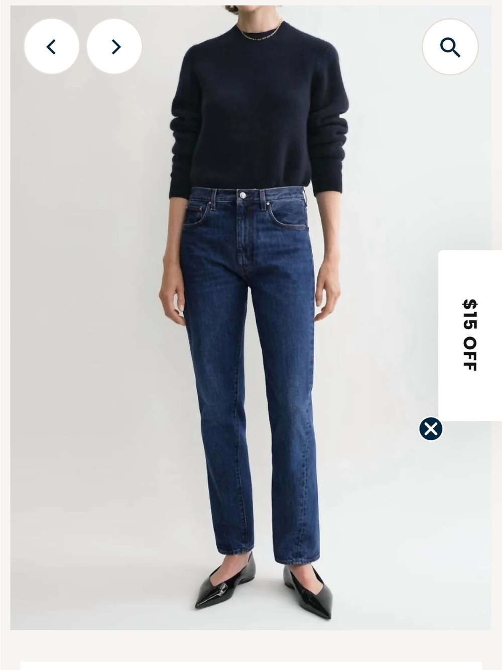 Toteme Dark Blue Twisted Seam Straight-Leg Jeans